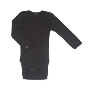 Merino wollen romper - Dark Brown - Small Stuff