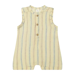 Jumpsuit Ss Glenn - Woven Linen Stripe  - Riffle Amsterdam