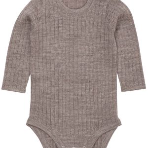 Merino wol romper - Natural melange