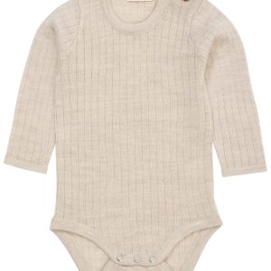 Merino wol romper - Pale cream melange