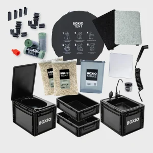 BOXIO SANITARY PLUS | Mobiele badkamer met TENT