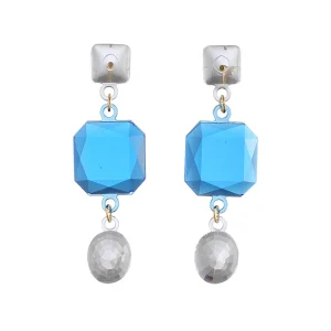 Crown Triplo Earrings Blue│Corsari Jewels