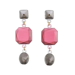 Crown Triplo Earrings Pink│Corsari Jewels