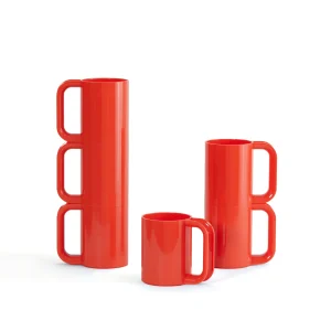 Heller Max Dinnerware│Mugs Orange Set/6│Vignelli