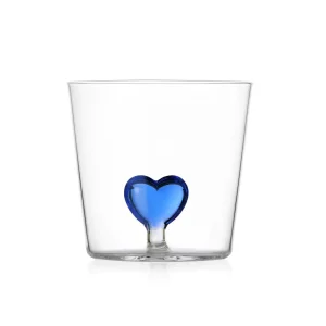 Tumbler Cuore│Drinkglas Hart Blauw│Ichendorf Milano